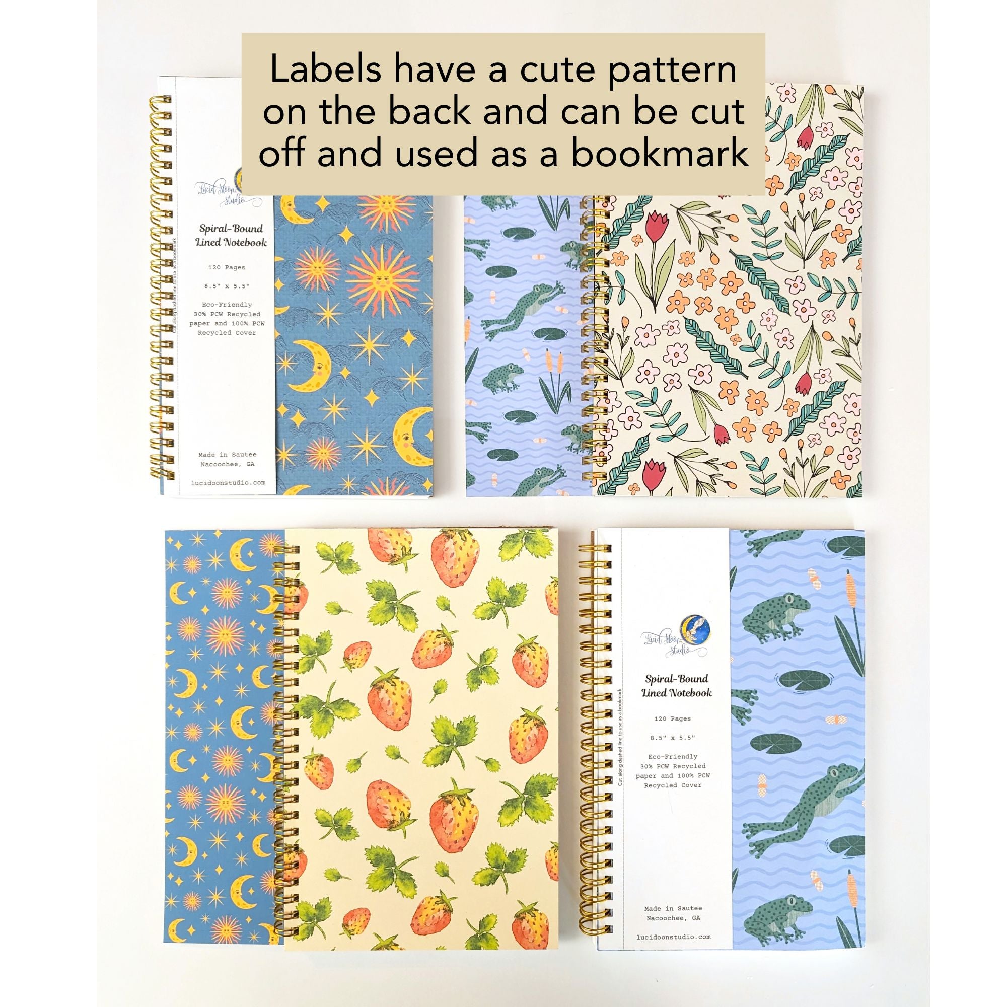 Nature Finds Eco-Friendly Spiral Bound Notebook Notebooks Lucid Moon Studio