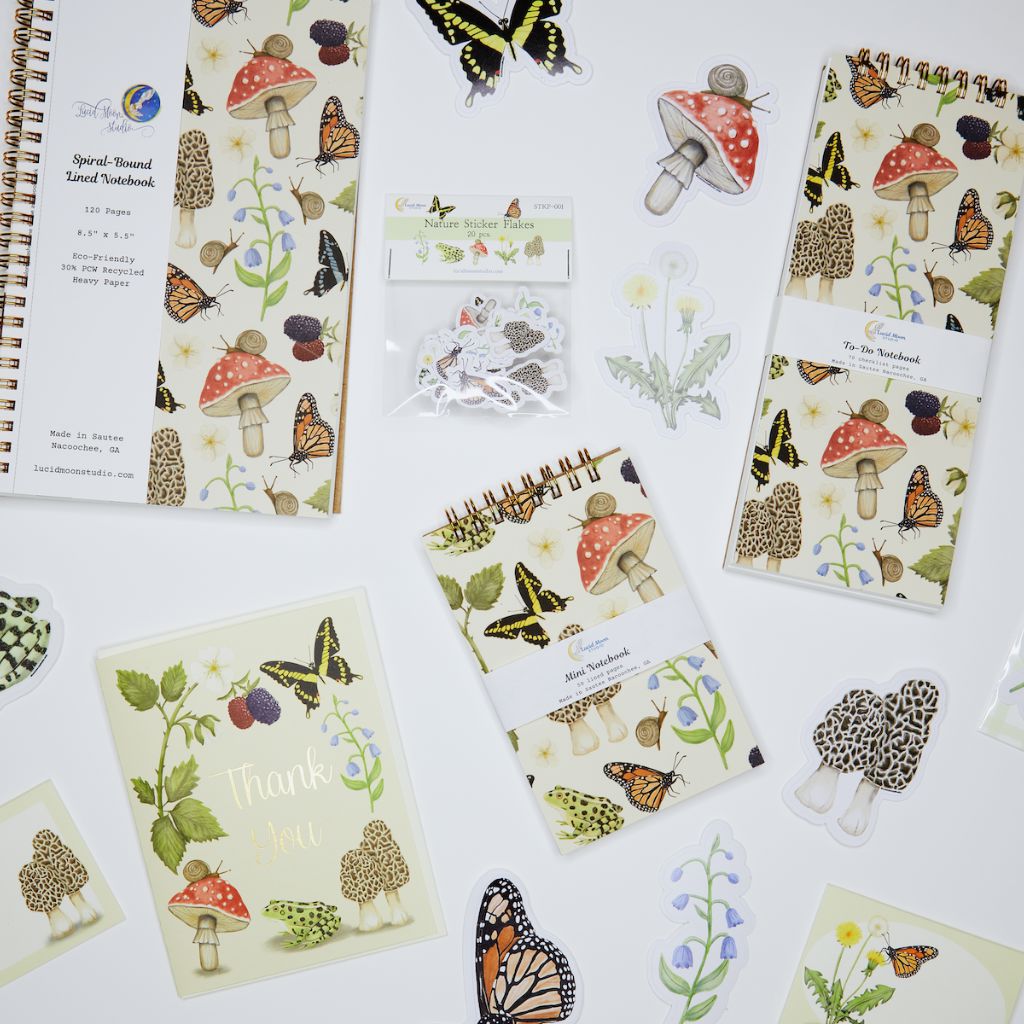 Nature Finds Spiral To-Do List Checklist Notebook Notebooks Lucid Moon Studio