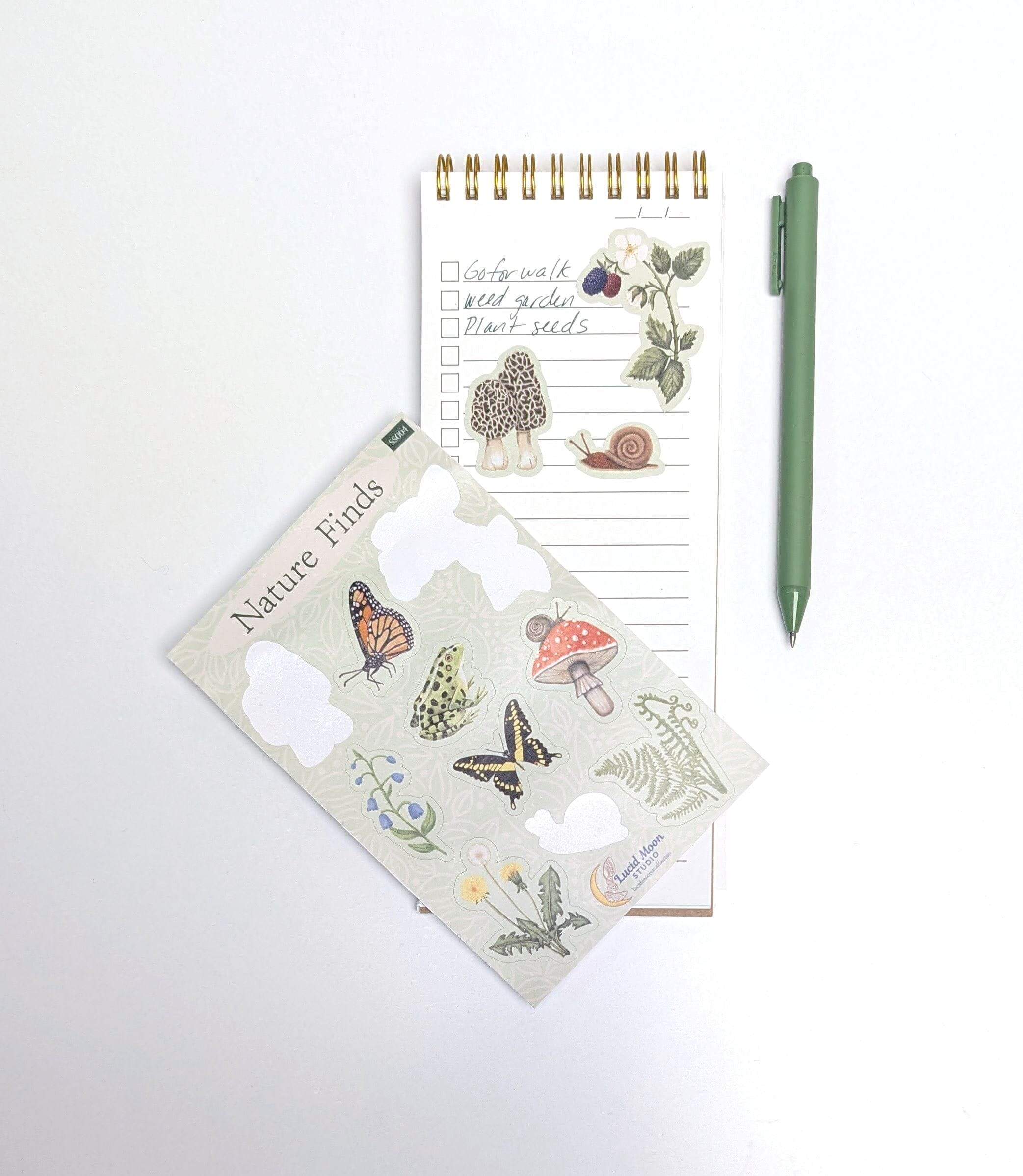 Nature Finds Matte Vinyl Sticker Sheet stickers Lucid Moon Studio