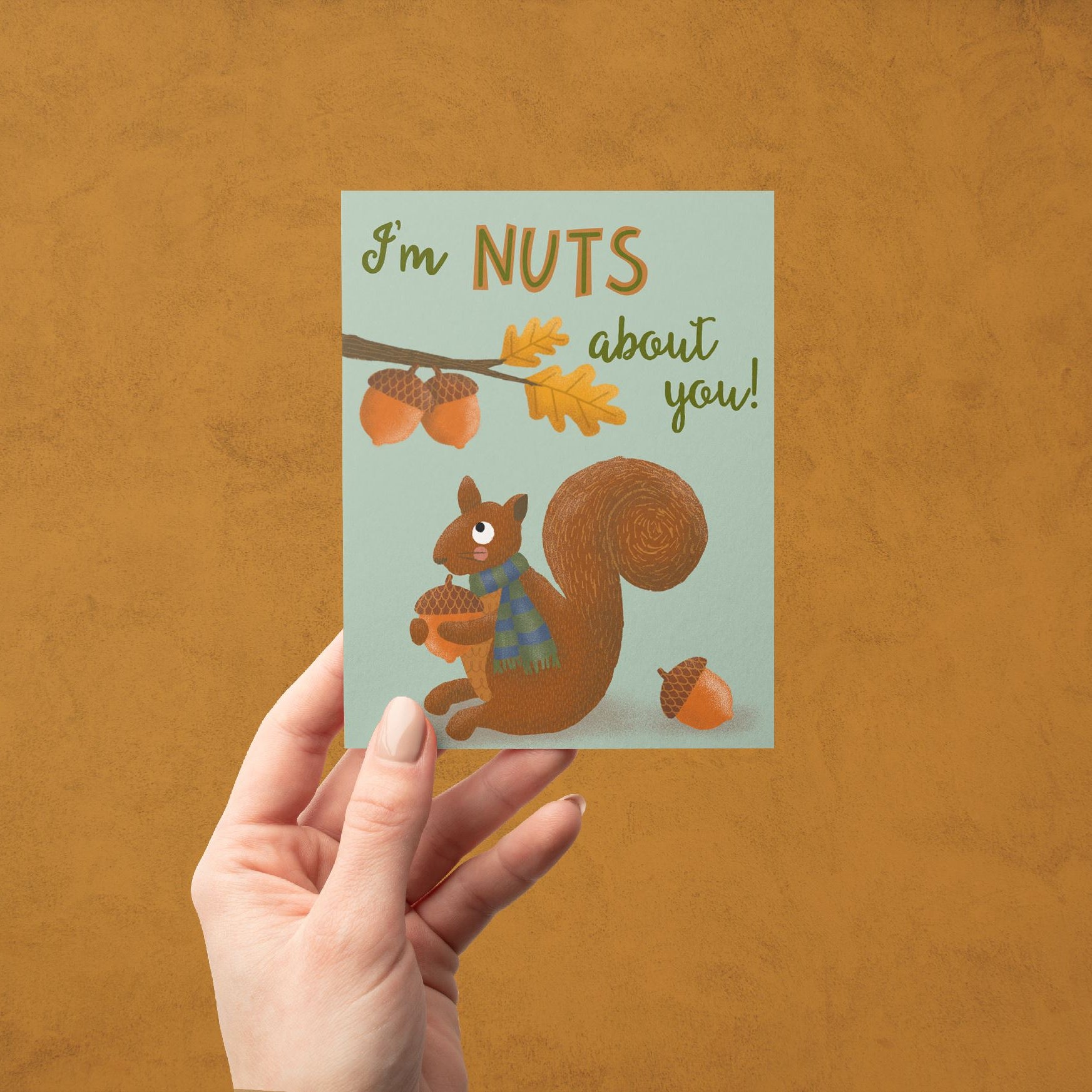 Nuts About You Love Valentine Greeting Card Greeting Cards Lucid Moon Studio 