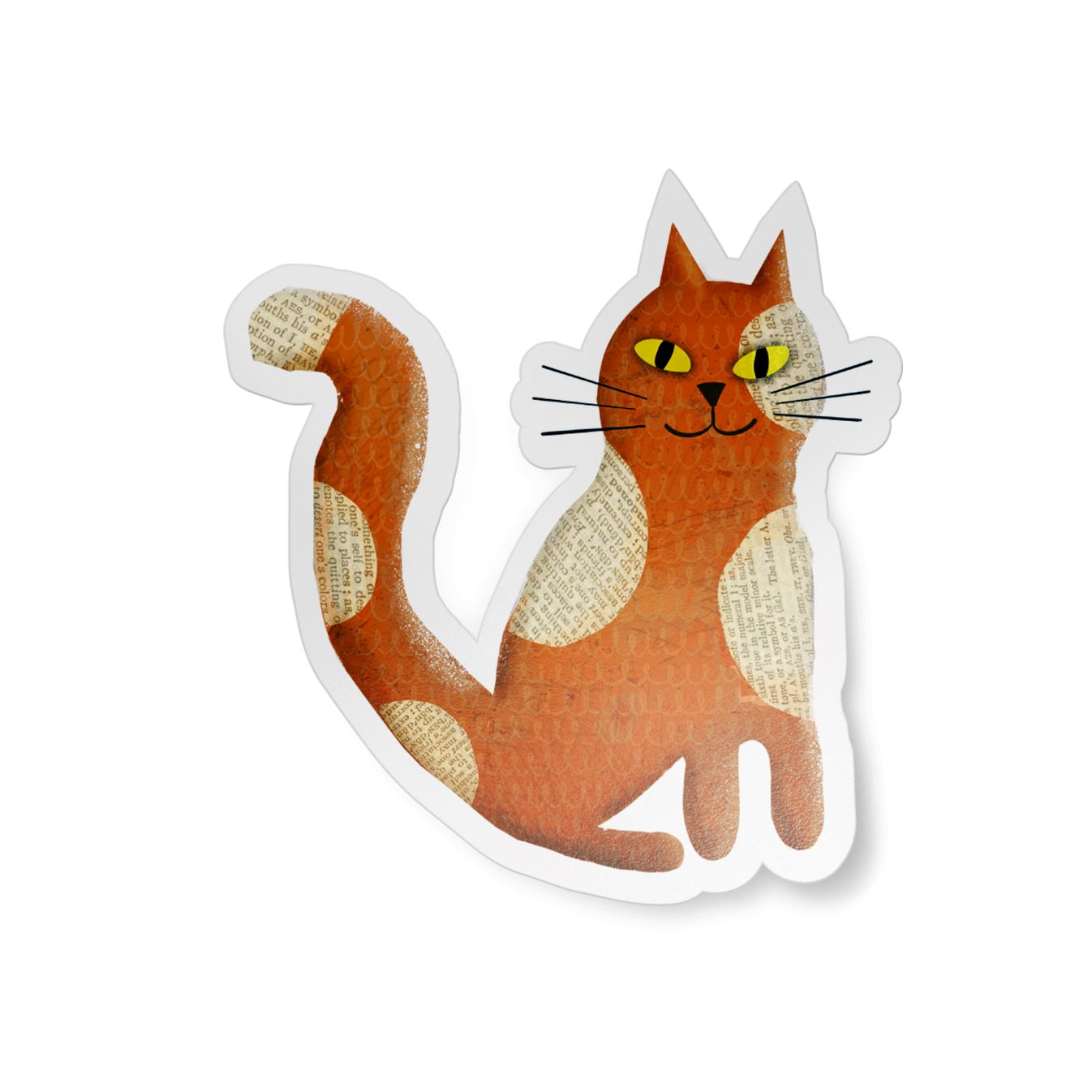 Patchwork Cat Matte Vinyl Waterproof Sticker stickers Lucid Moon Studio