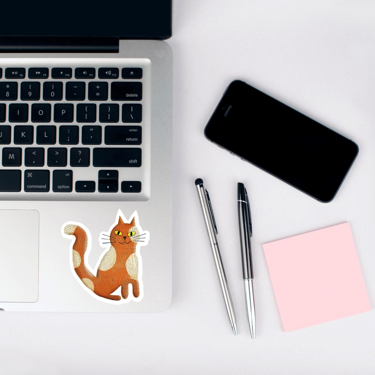 Patchwork Cat Matte Vinyl Waterproof Sticker stickers Lucid Moon Studio