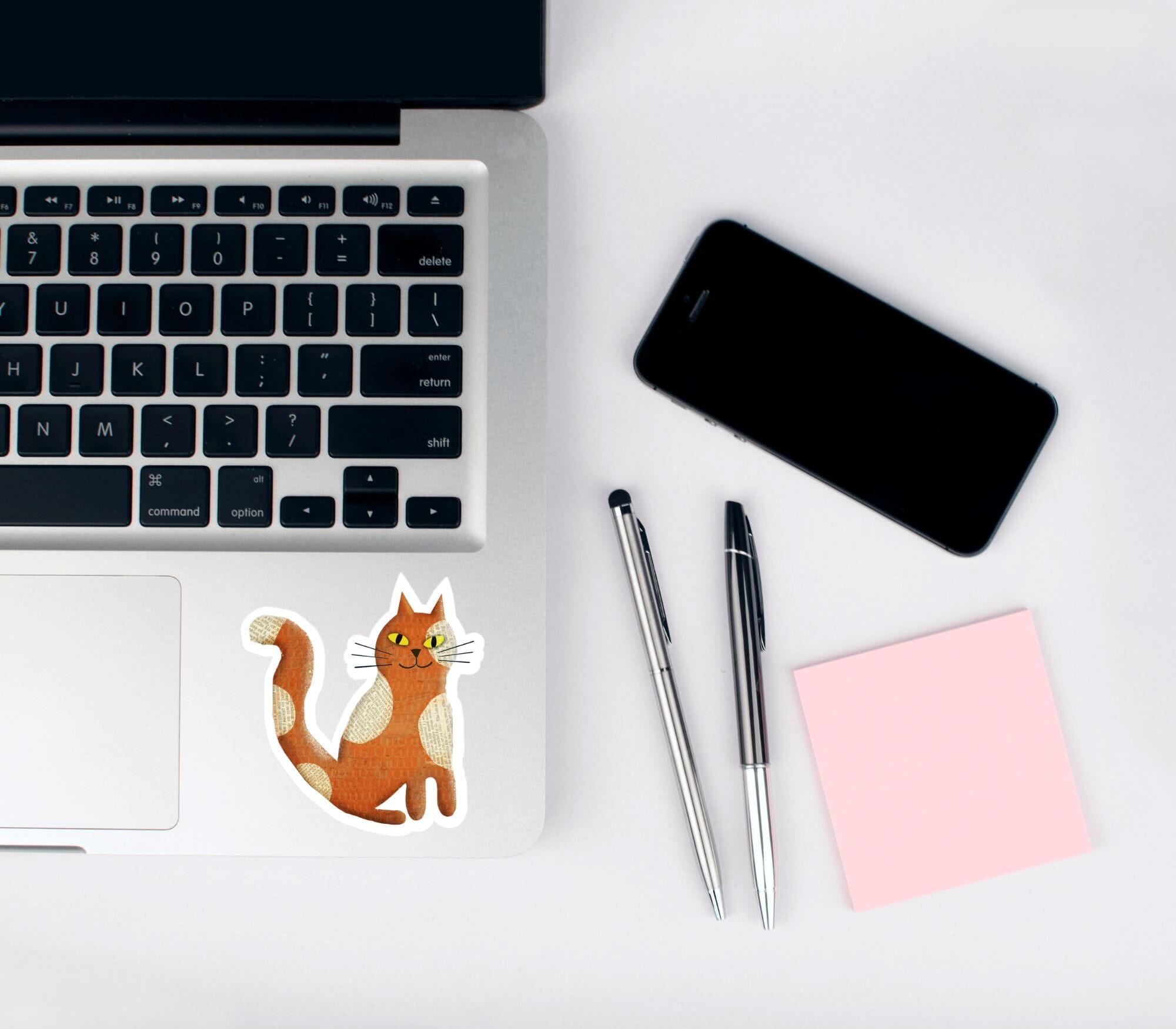 Patchwork Cat Matte Vinyl Waterproof Sticker stickers Lucid Moon Studio