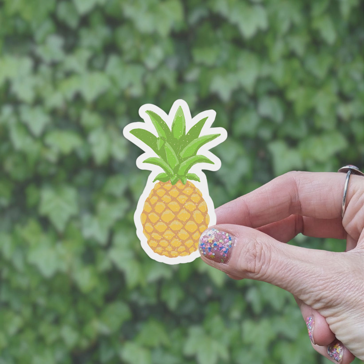 Pineapple Vinyl Sticker stickers Lucid Moon Studio