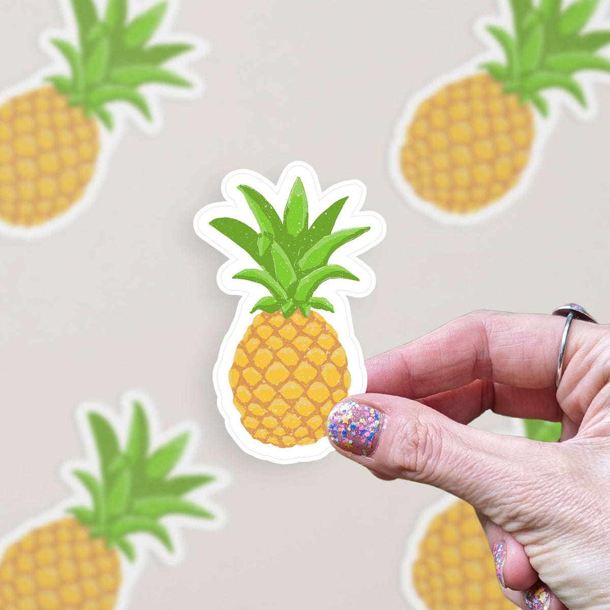 Pineapple Vinyl Sticker stickers Lucid Moon Studio