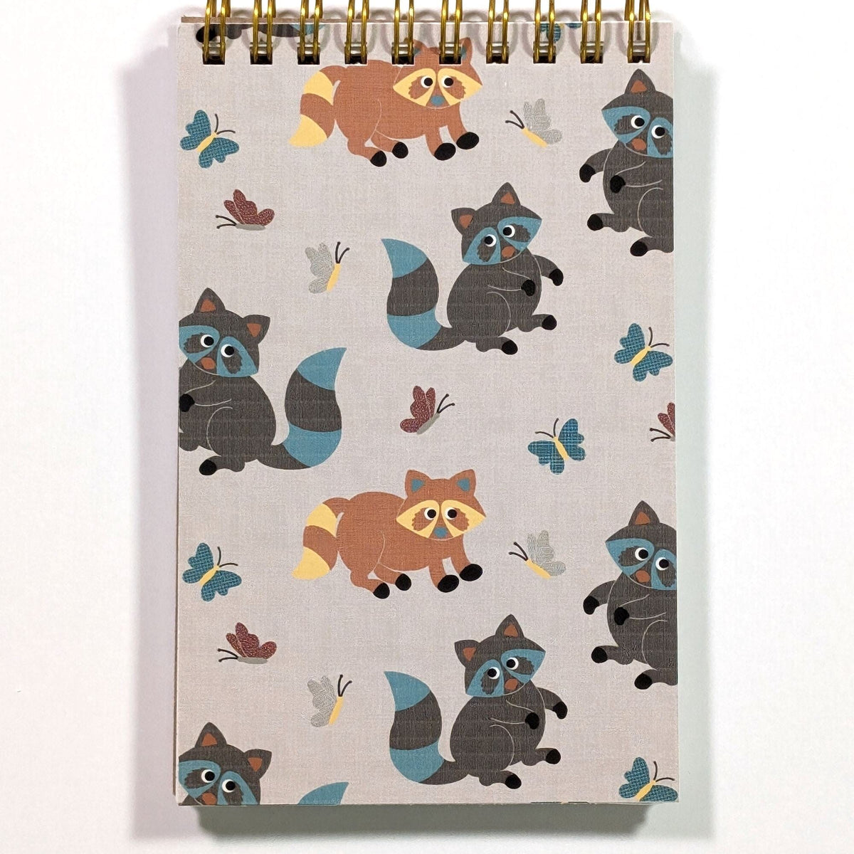 Playful Raccoons Eco-Friendly Spiral Jotter Pocket Notebook Notebooks Lucid Moon Studio