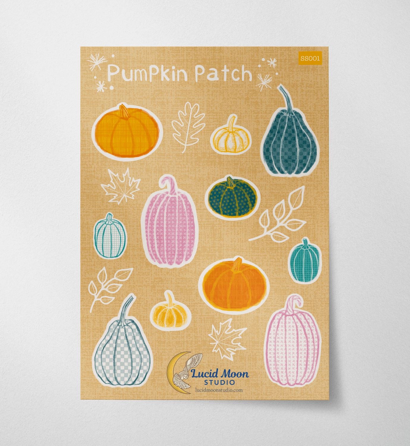 Pumpkin Patch Matte Vinyl Sticker Sheet stickers Lucid Moon Studio 
