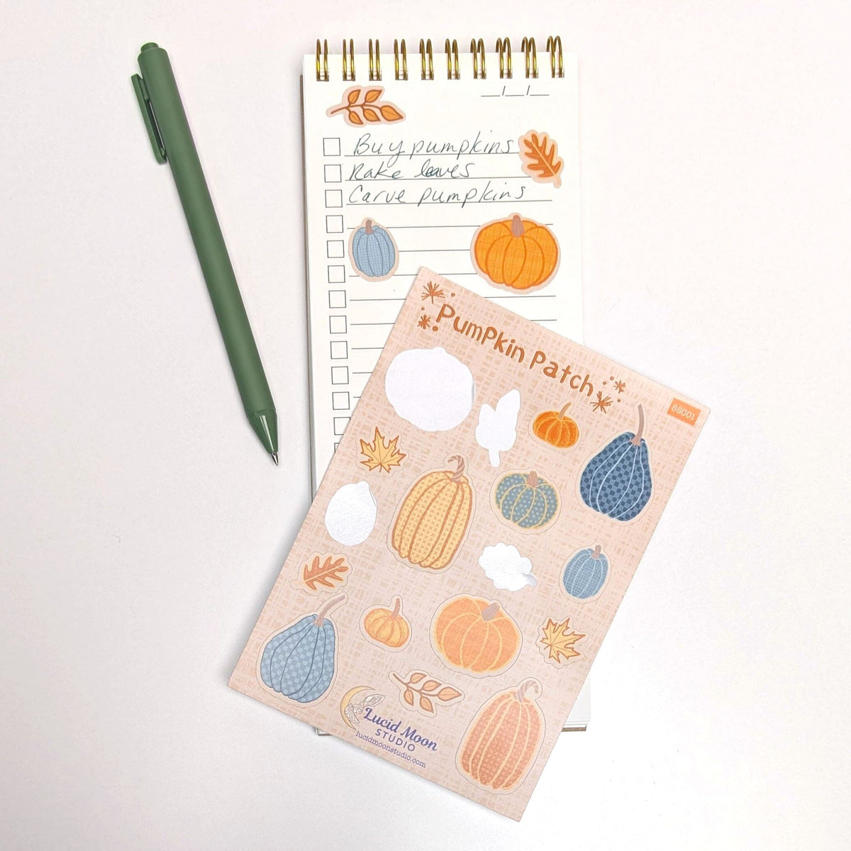 Pumpkin Patch Matte Vinyl Sticker Sheet stickers Lucid Moon Studio