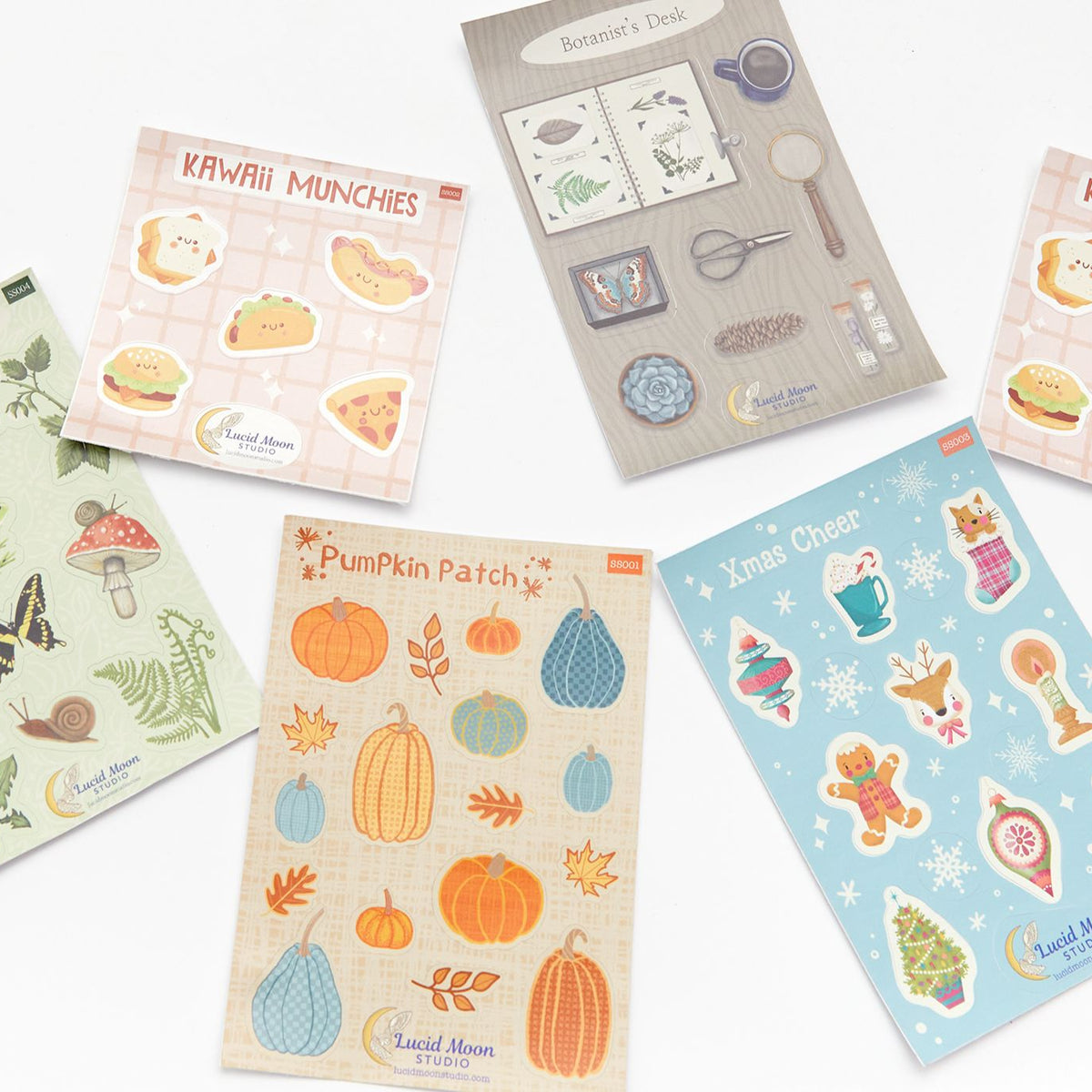 Pumpkin Patch Waterproof Vinyl Sticker Sheet stickers Lucid Moon Studio