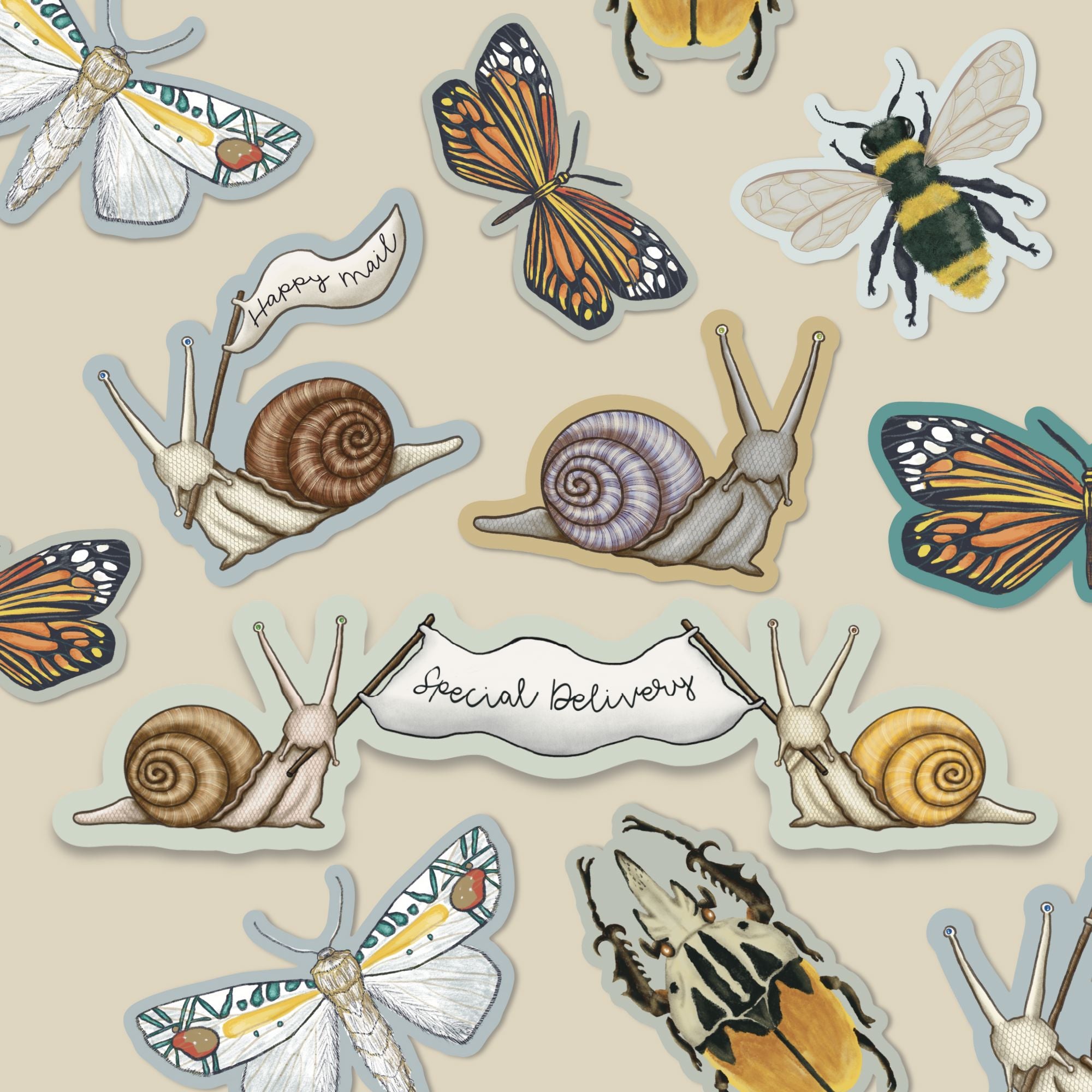 Purple Snail Vinyl Sticker stickers Lucid Moon Studio LLC