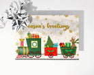 Season's Greetings Train Holiday Card Greeting Cards Lucid Moon Studio