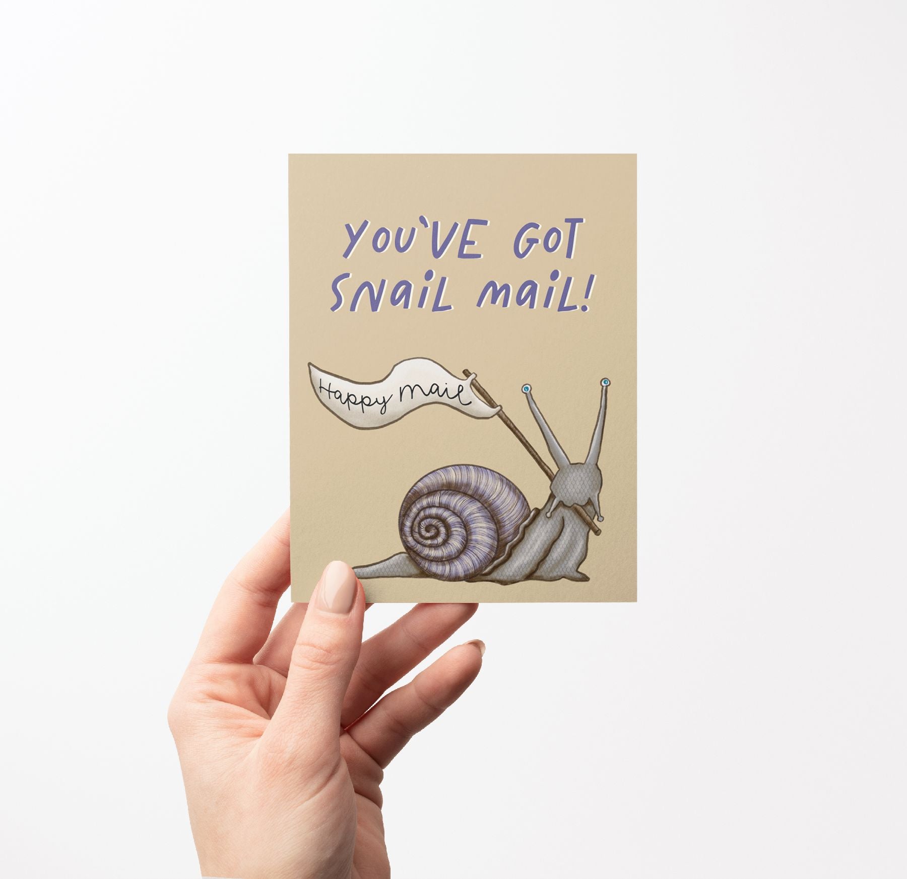 Snail Mail Greeting Card Greeting Cards Lucid Moon Studio