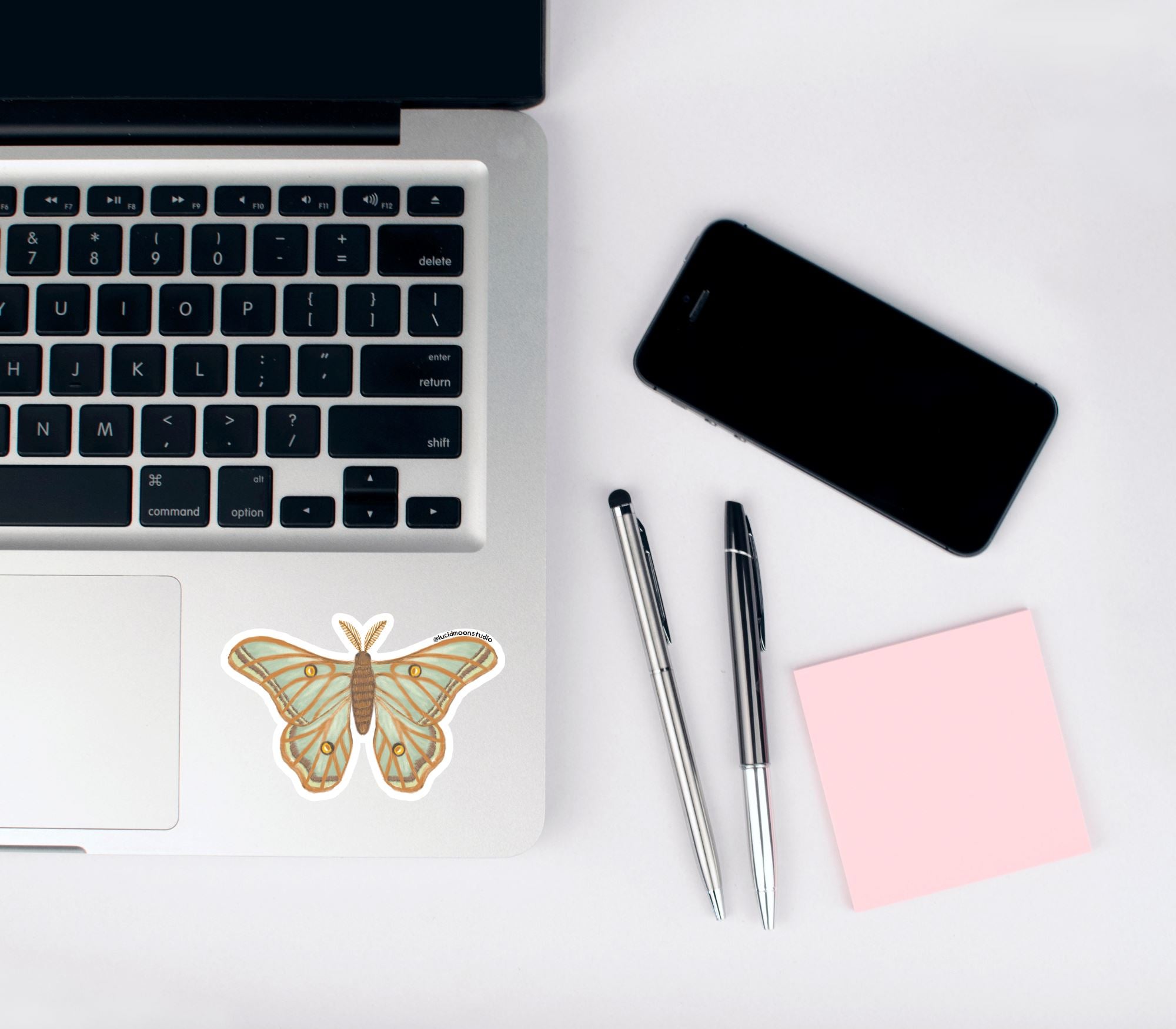 Spanish Moon Moth Glossy Vinyl Waterproof Sticker stickers Lucid Moon Studio