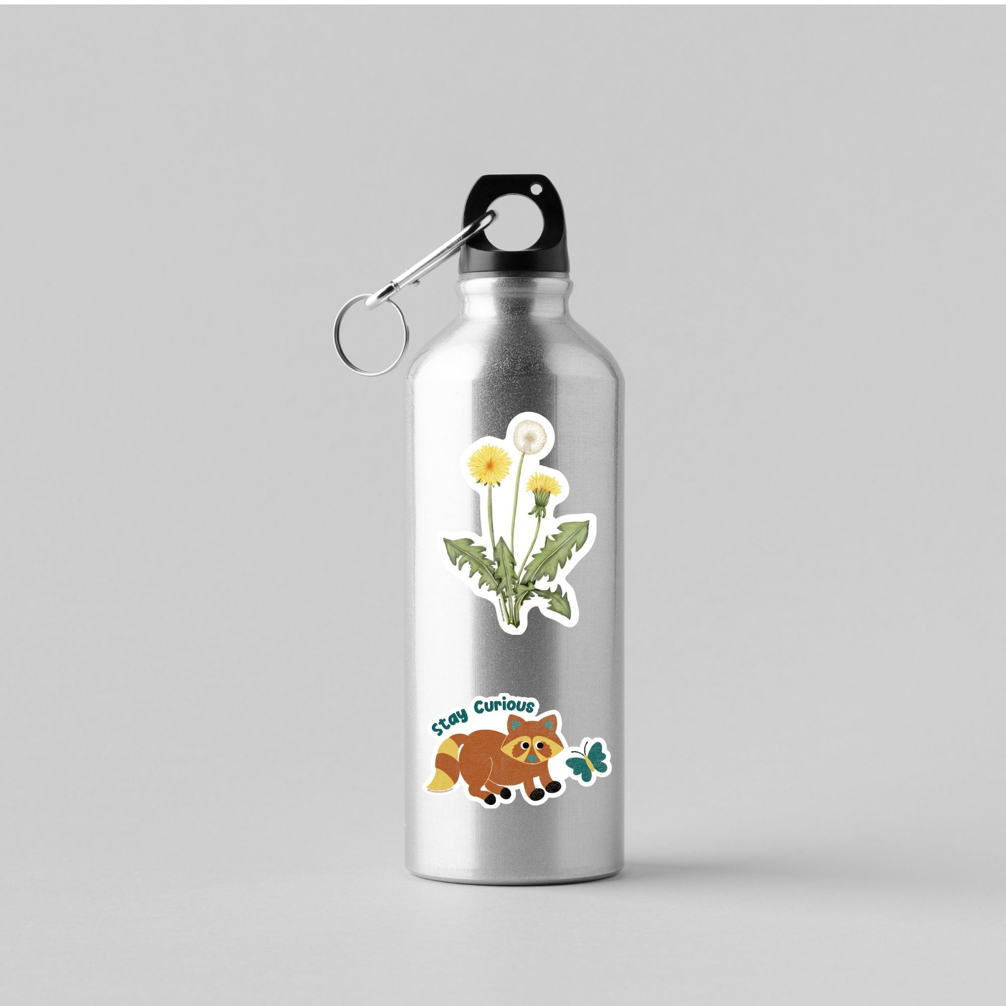 Stay Curious Raccoon Vinyl Sticker stickers Lucid Moon Studio LLC