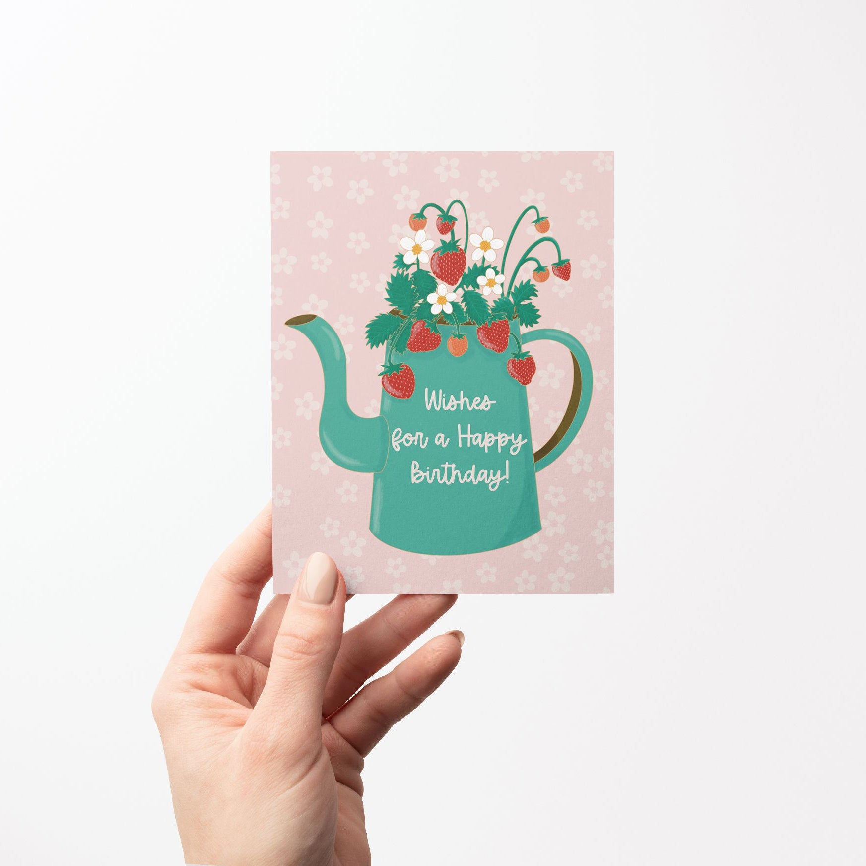 Strawberry Birthday Greeting Card Greeting Cards Lucid Moon Studio