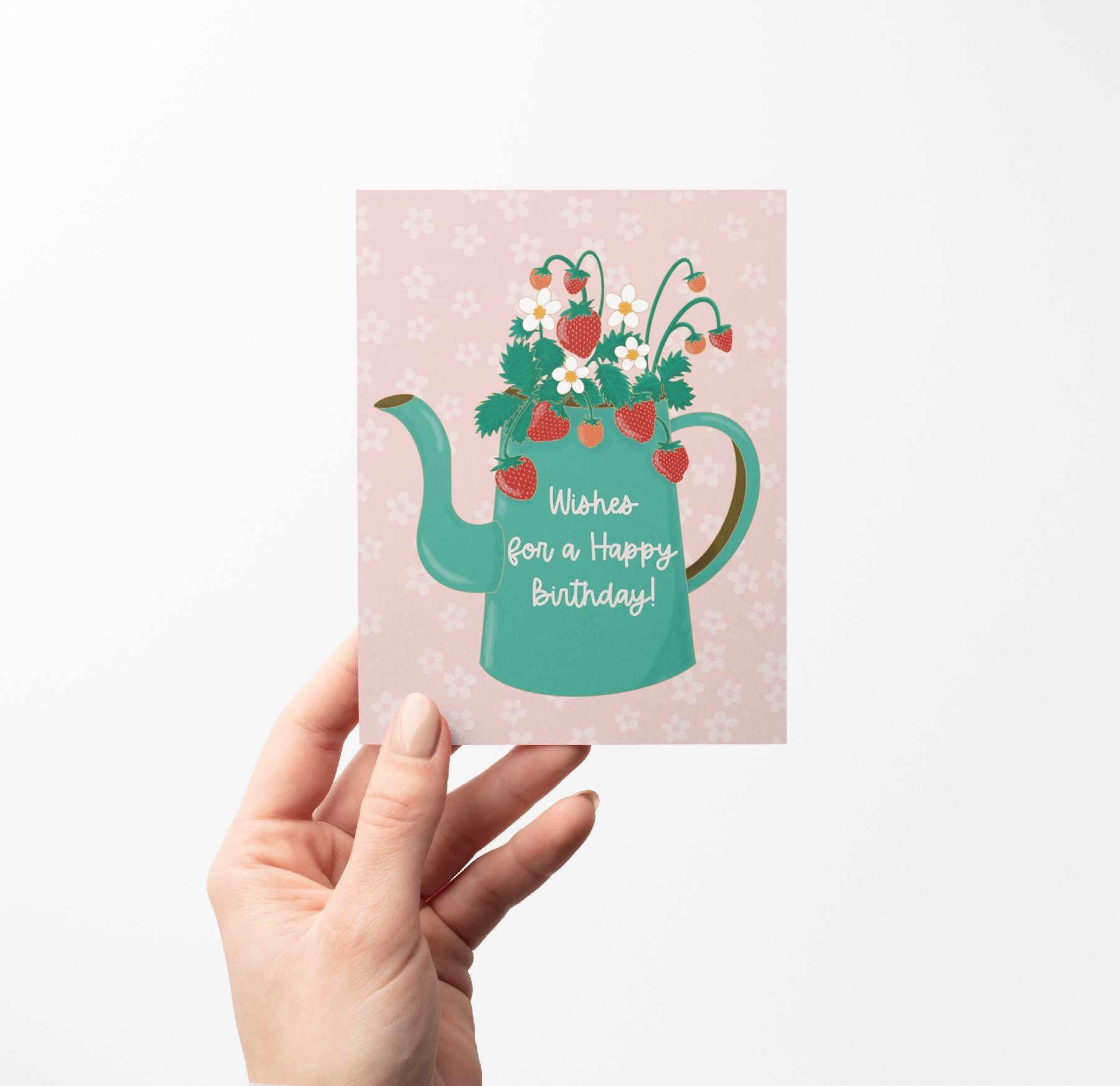 Strawberry Birthday Greeting Card Greeting Cards Lucid Moon Studio