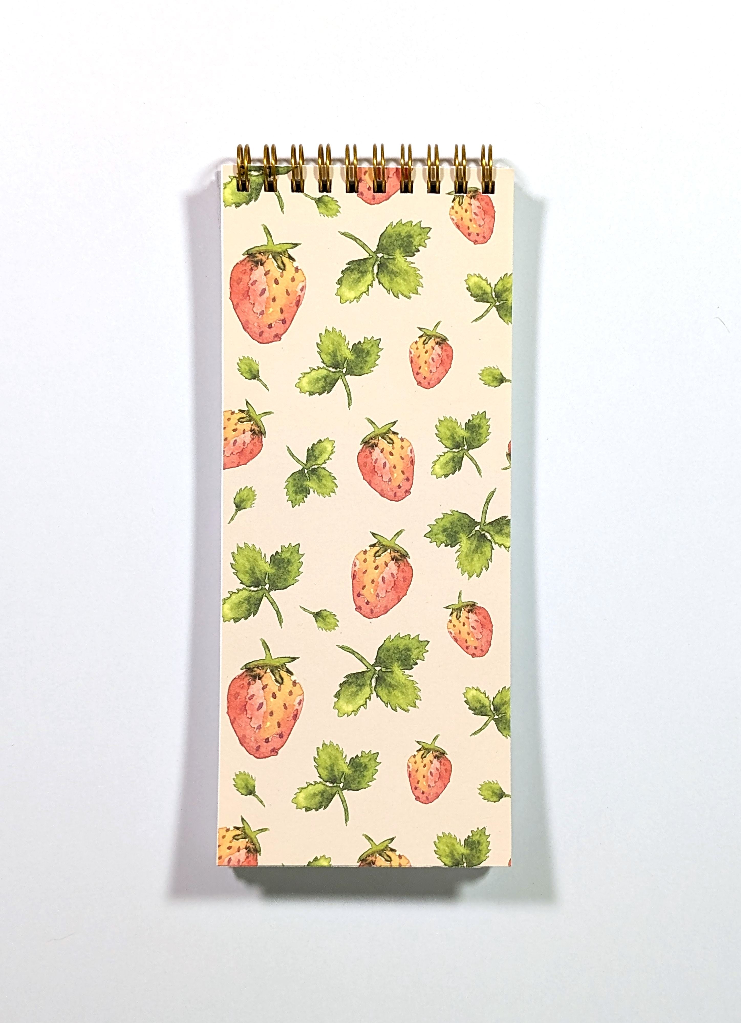 Strawberry Fields Top Spiral To-Do List Notebook Notebooks Lucid Moon Studio