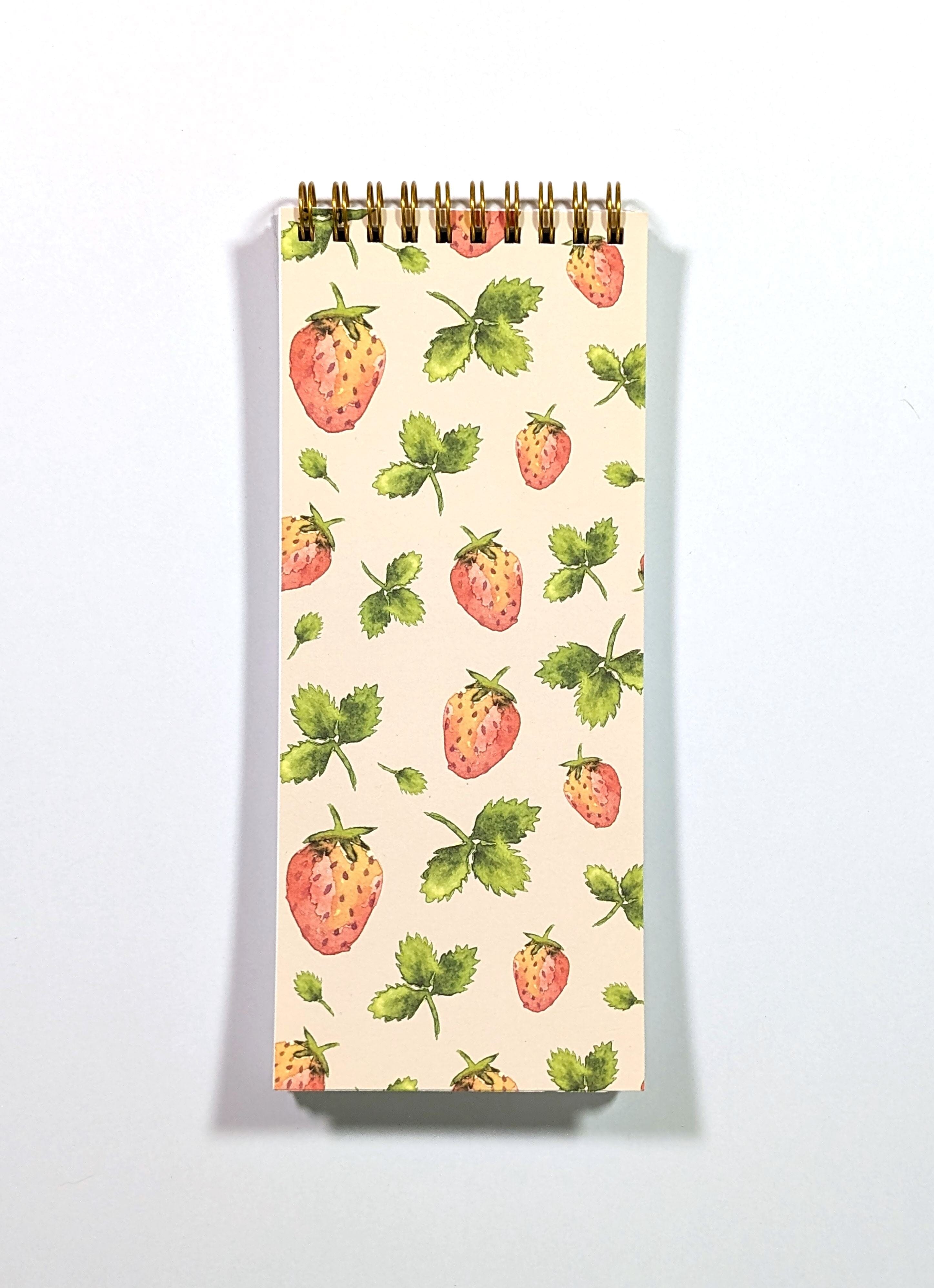 Strawberry Fields Top Spiral To-Do List Notebook Notebooks Lucid Moon Studio