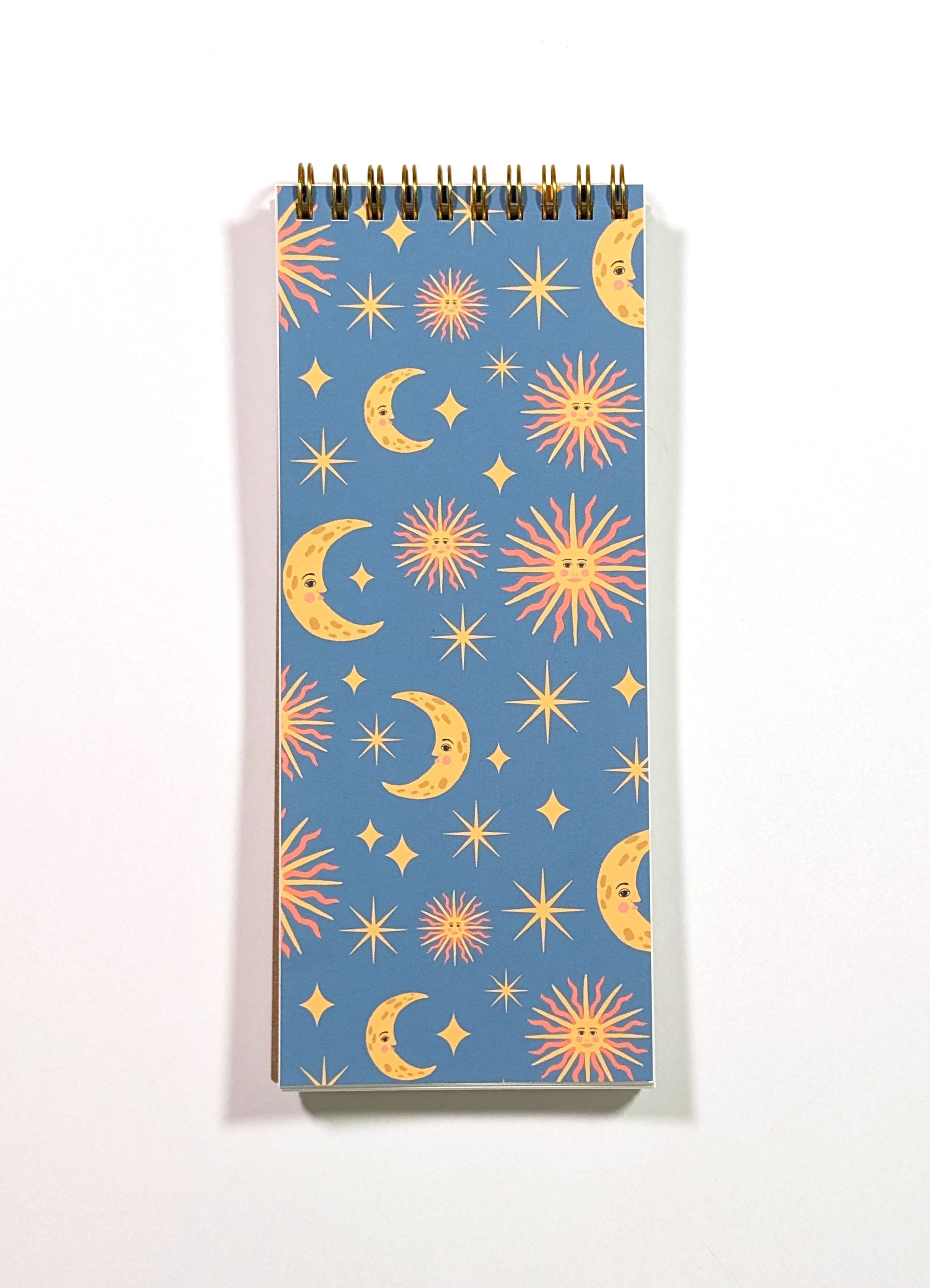 Sun and Moon Top Spiral To-Do List Notebook Notebooks Lucid Moon Studio