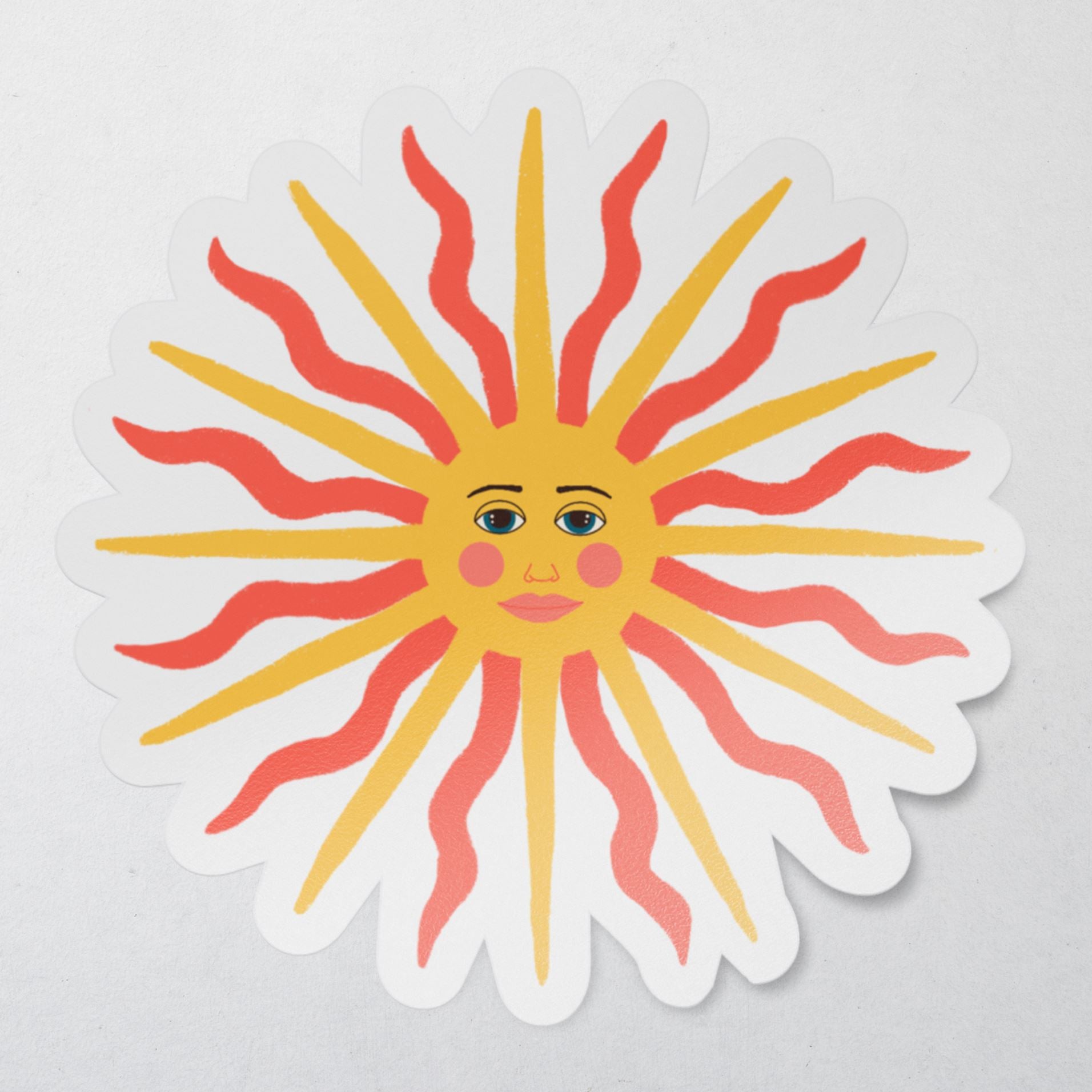 Sun Matte Vinyl Waterproof Sticker stickers Lucid Moon Studio 