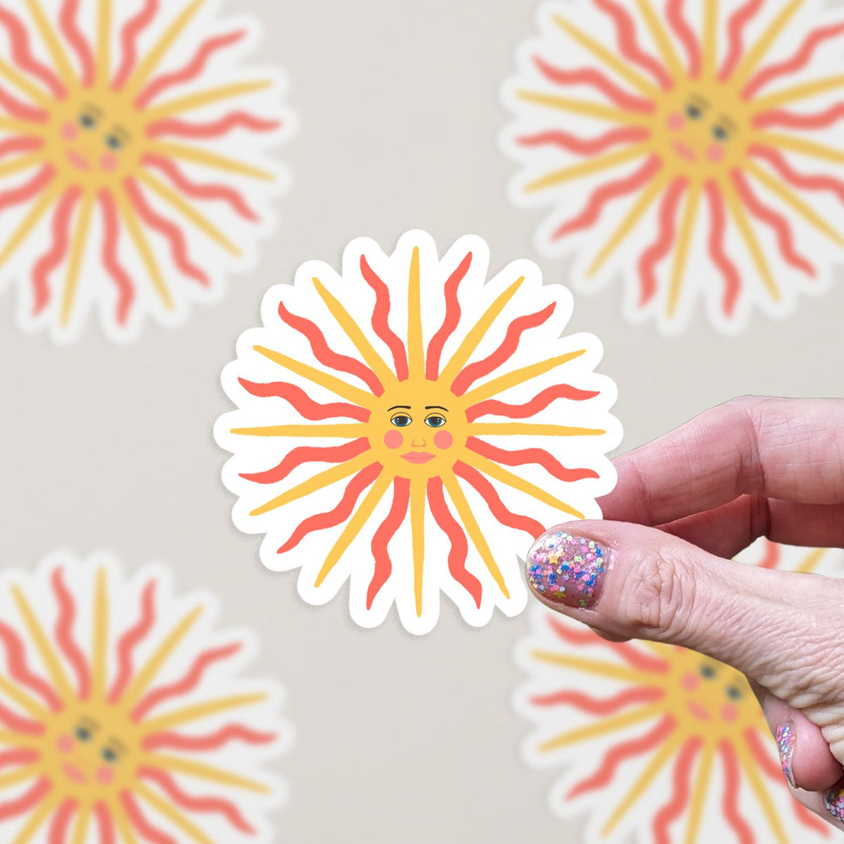 Sun Matte Vinyl Waterproof Sticker stickers Lucid Moon Studio