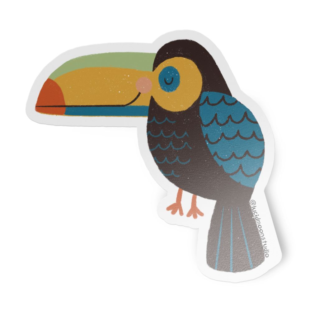 Toucan Vinyl Sticker stickers Lucid Moon Studio