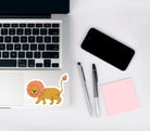 Wild Adventures Friendly Lion Glossy Vinyl Waterproof Sticker stickers Lucid Moon Studio