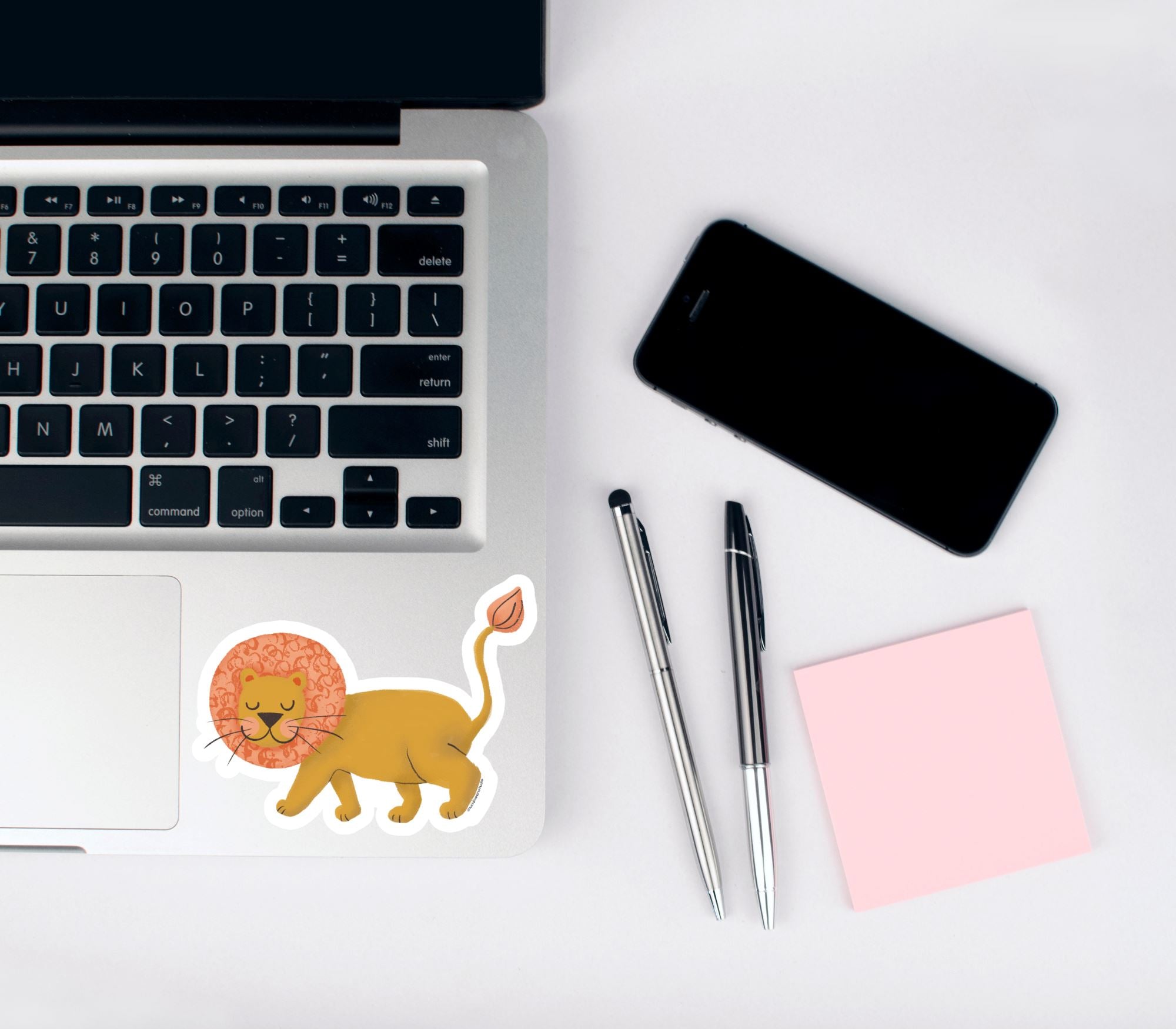 Wild Adventures Friendly Lion Glossy Vinyl Waterproof Sticker stickers Lucid Moon Studio