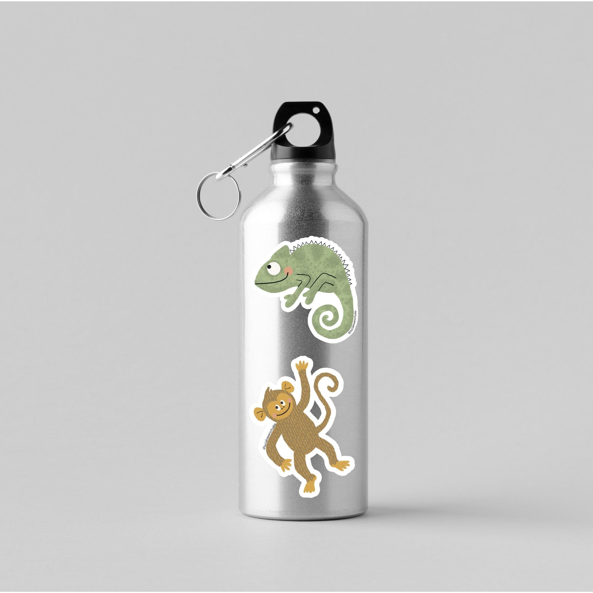 Wild Adventures Monkey Glossy Vinyl Waterproof Sticker stickers Lucid Moon Studio