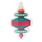 Decorative ornament with colorful design on a white background