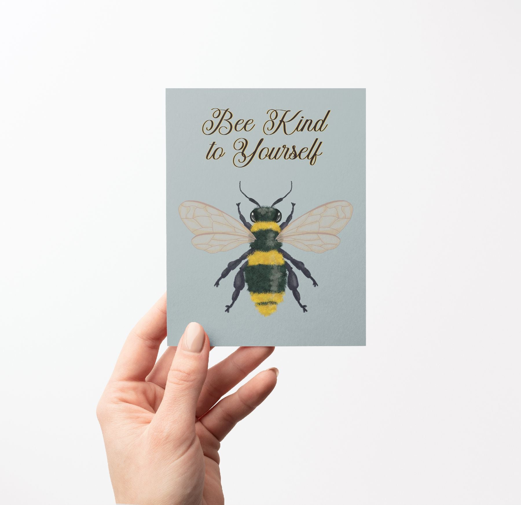 Bee Kind to Yourself Greeting Card Greeting Cards Lucid Moon Studio 