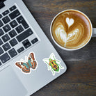 Blue and Orange Butterfly Vinyl Sticker stickers Lucid Moon Studio 