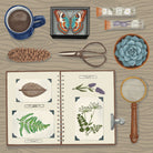 Botanist's Desk 8" x 8" Art Print Art Print Lucid Moon Studio 