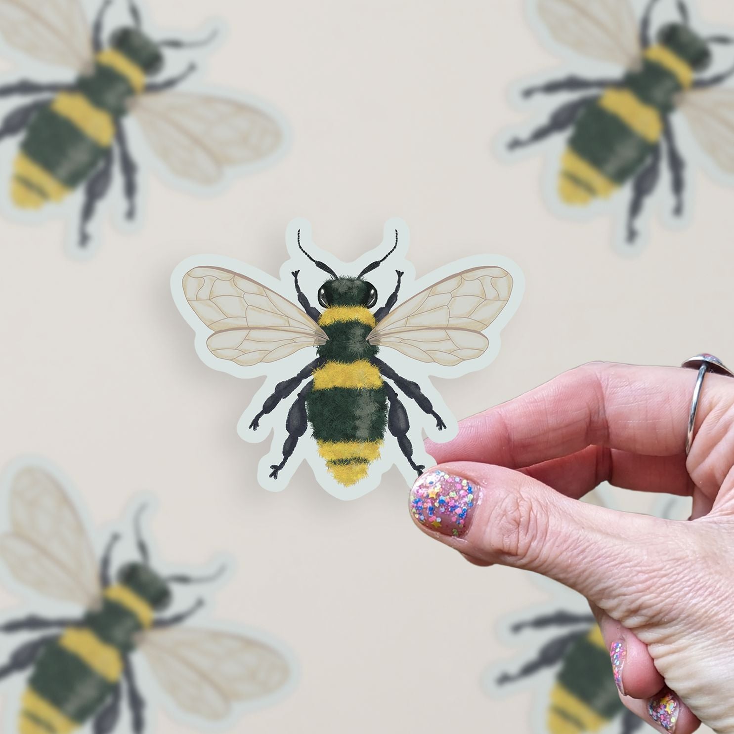 Bumblebee Vinyl Sticker stickers Lucid Moon Studio LLC 