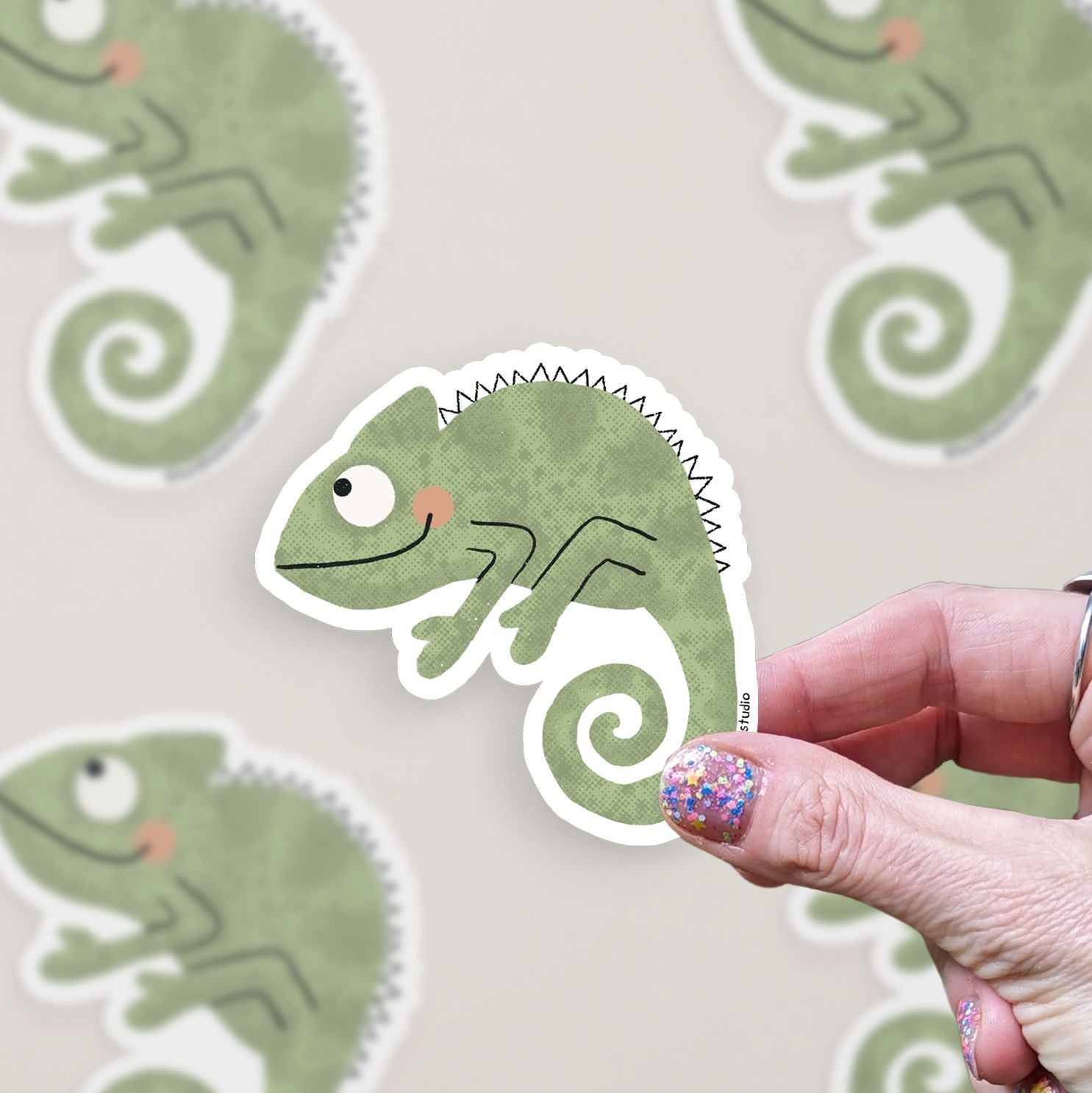 Chameleon Vinyl Sticker stickers Lucid Moon Studio 