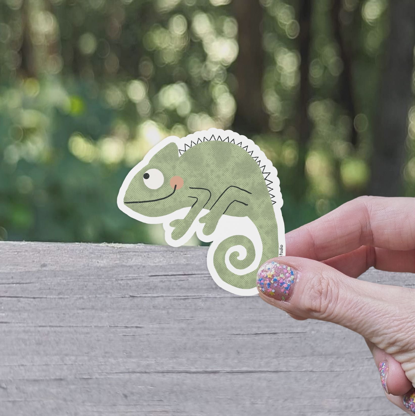 Chameleon Vinyl Sticker stickers Lucid Moon Studio 