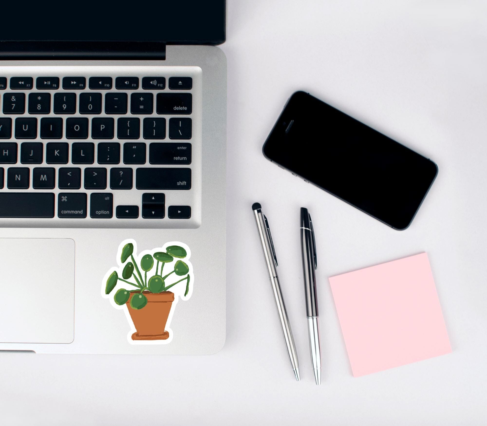 Chinese Money Plant Matte Vinyl Waterproof Sticker stickers Lucid Moon Studio 