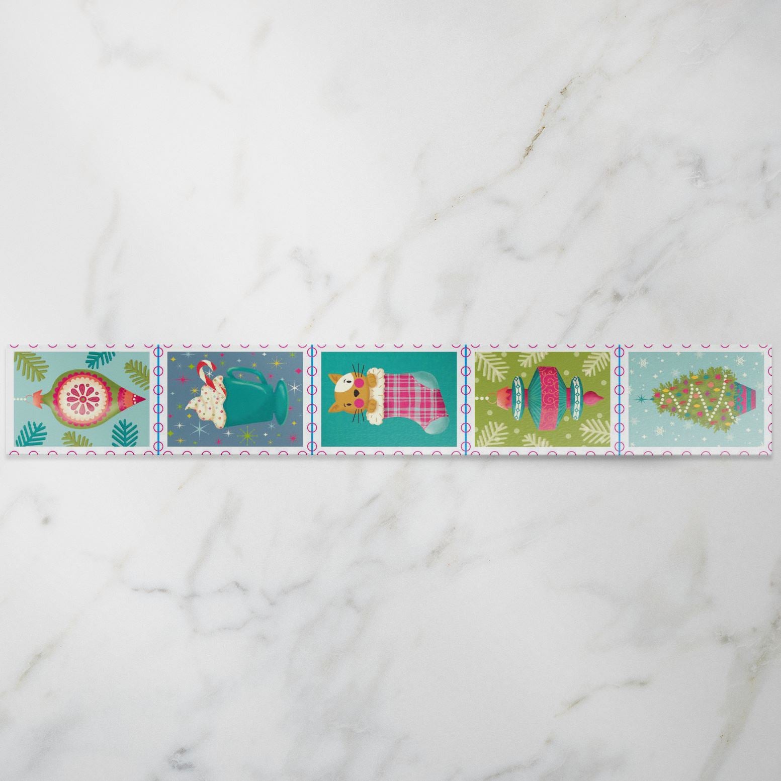 Christmas Postage Stamp Washi Tape washi tape Lucid Moon Studio 