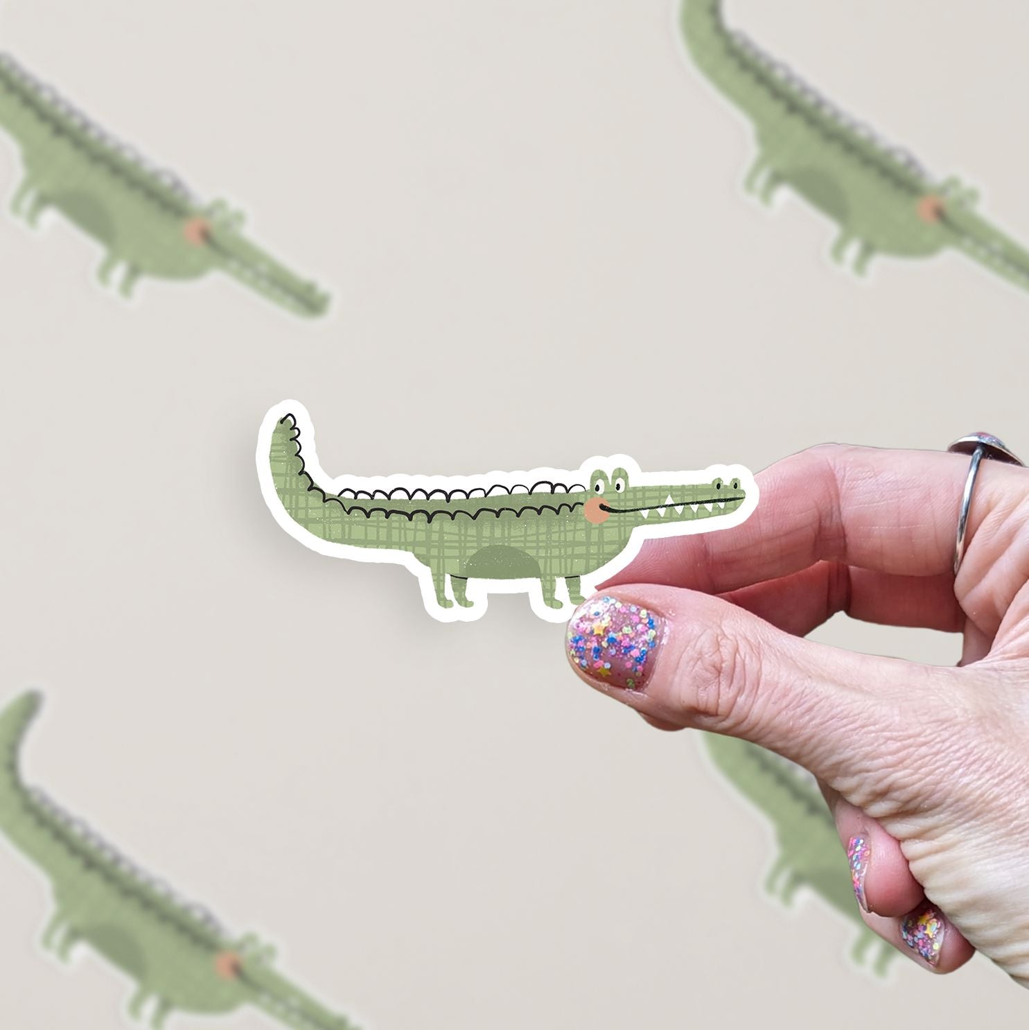 Crocodile Vinyl Sticker stickers Lucid Moon Studio 