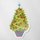 Decorated Xmas Tree Matte Vinyl Sticker stickers Lucid Moon Studio 