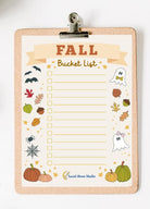 DIGITAL Fall Bucket List Printable Freebie Digital Downloads Lucid Moon Studio 