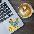 Doodle Chicken Vinyl Sticker stickers Lucid Moon Studio 