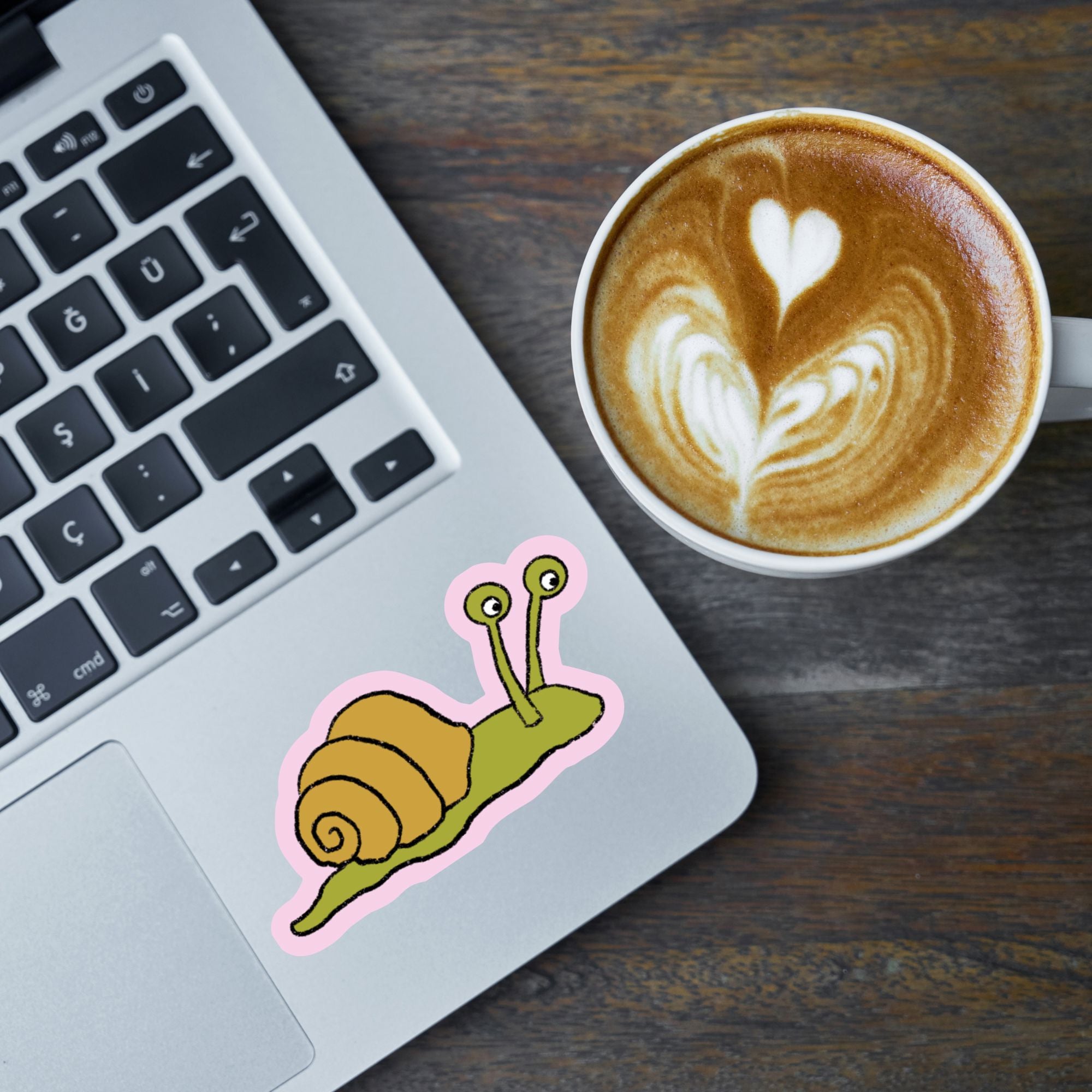 Doodle Snail Vinyl Sticker stickers Lucid Moon Studio 