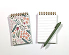 Floral Doodles Top Spiral Jotter Pocket Notebook Notebooks Lucid Moon Studio 