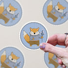 Fox with Flowers Vinyl Sticker stickers Lucid Moon Studio 