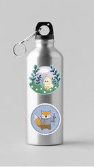 Fox with Flowers Vinyl Sticker stickers Lucid Moon Studio 