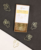 Gold Cactus Boxed Paper Clips Paper Clips Lucid Moon Studio 