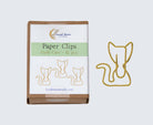 Gold Cats Boxed Paper Clips Paper Clips Lucid Moon Studio 