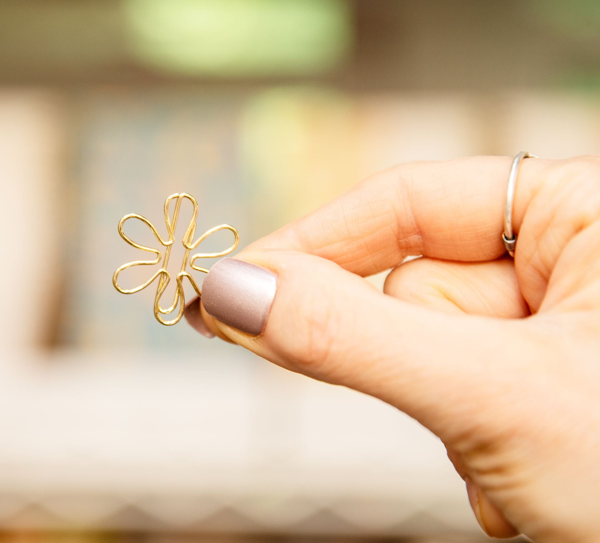 Gold Flowers Boxed Paper Clips Paper Clips Lucid Moon Studio 