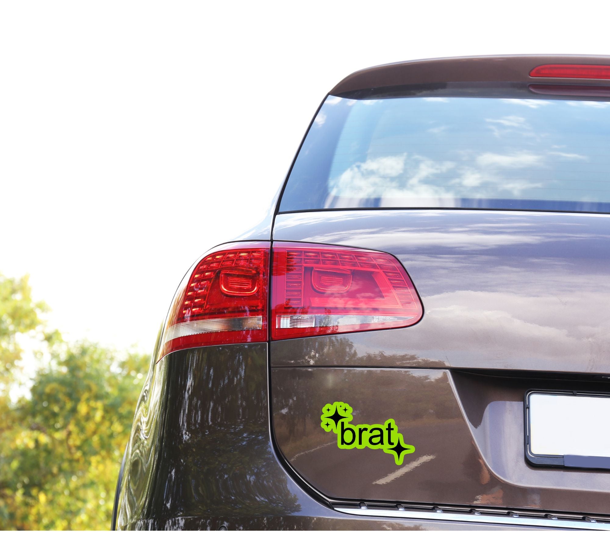 Green Brat Charli Vinyl Sticker stickers Lucid Moon Studio 